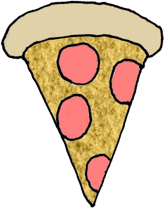 Pizza Drawing Tumblr Pizza Drawing - Pizza Animated (450x517)
