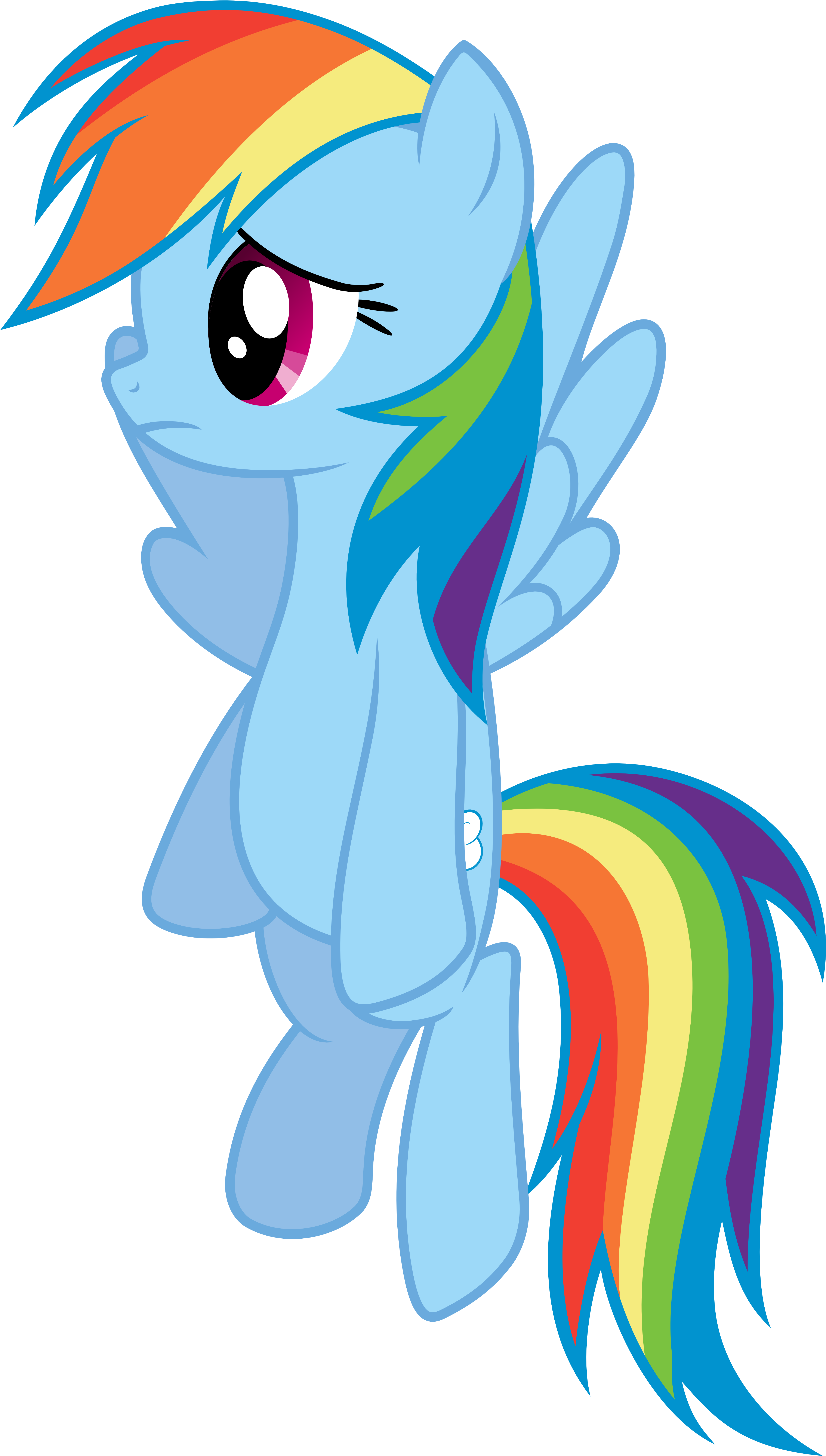 Rainbow Dash Vector - Mlp Rainbow Dash Sad (5000x7000)