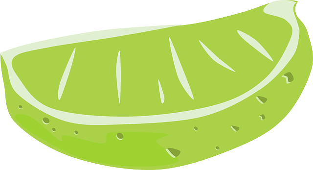 Green, Food, Slice, Fruit, Cartoon, Lemonade, Lemon - Lime Wedge Clipart (640x347)