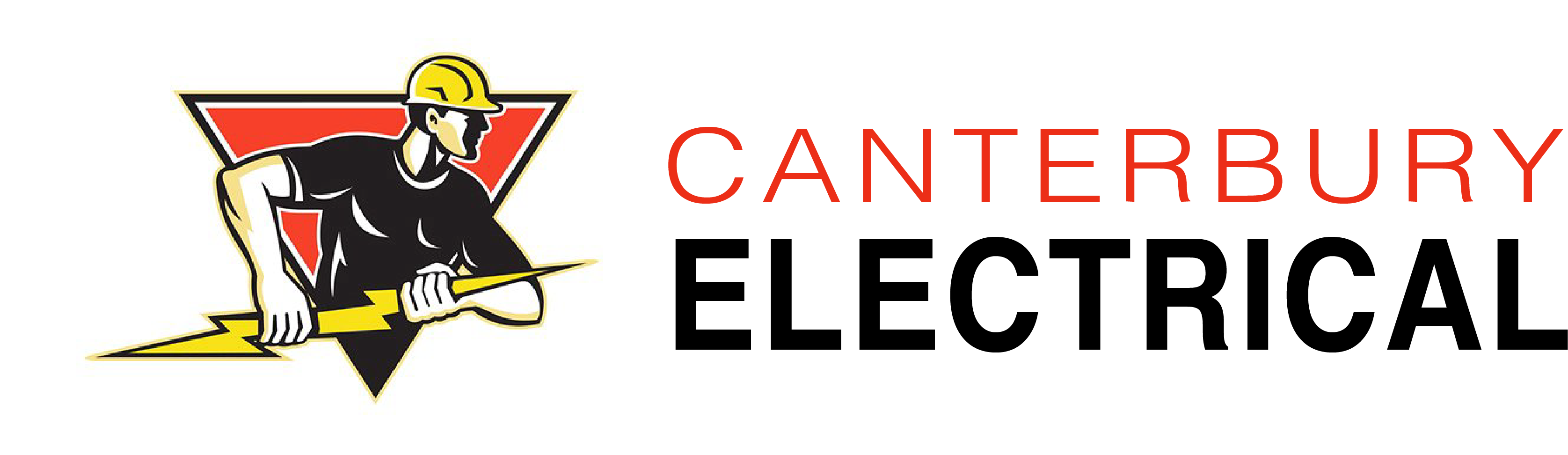 Canterbury Electrical - Electrician Lightning Bolt Retro Rectangle Magnet (3369x972)