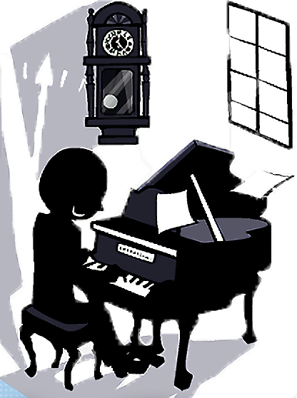 Silentroom Waifu2x Art Scale - Player Piano (416x558)