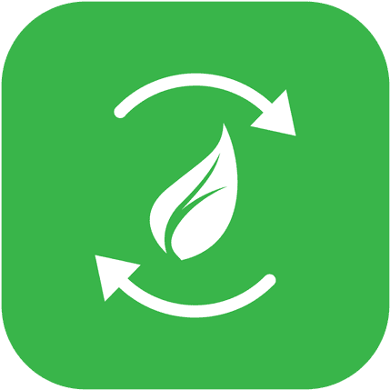 Green Leaf Recycle - Circle Green Leaf Png (512x512)