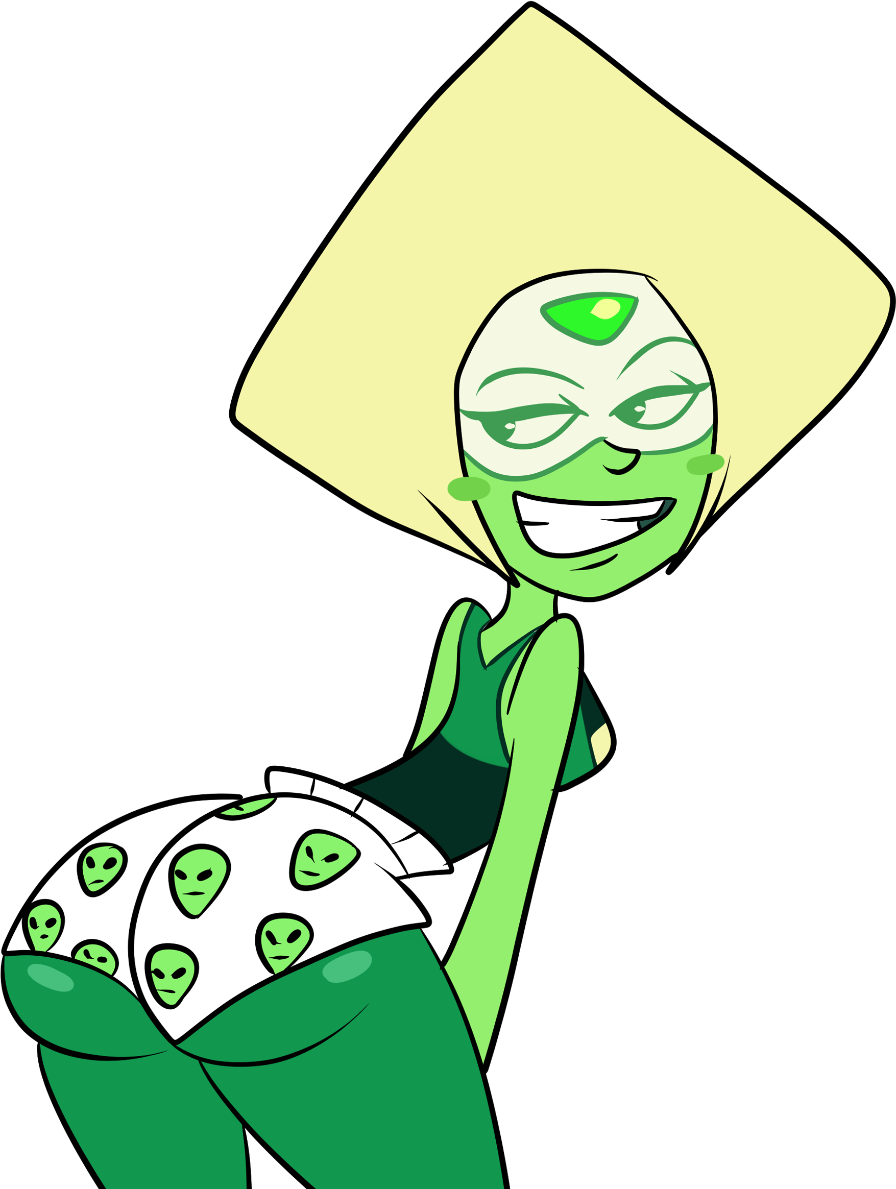 Green Yellow Cartoon Leaf Clip Art Smile Fictional - Steven Universe (2090x2425)