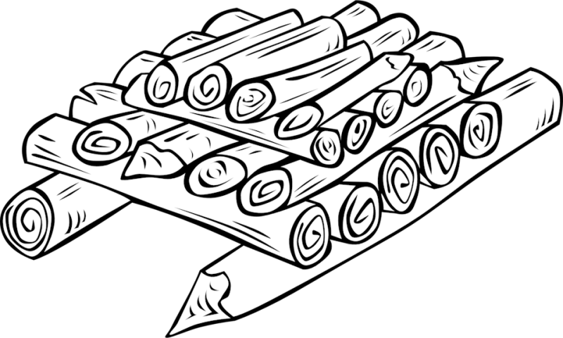 Pin Kids Cooking Clipart Black And White - Council Fire (800x480)