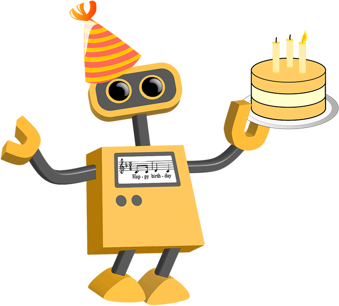 All Robots In The Collection Have Transparent Backgrounds - Birthday Robot Png (1365x1233)