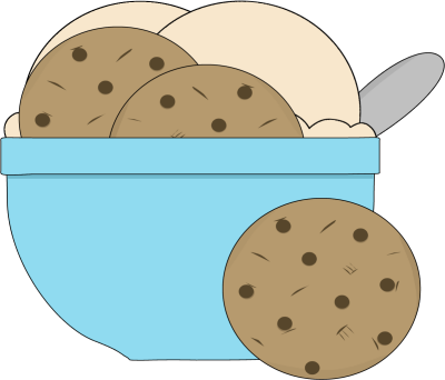 Cookies And Ice Cream - Cookies And Ice Cream Clip Art (400x342)