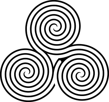 Celtic Spiral Triple Ornament Decorative L - Loučeň (361x340)