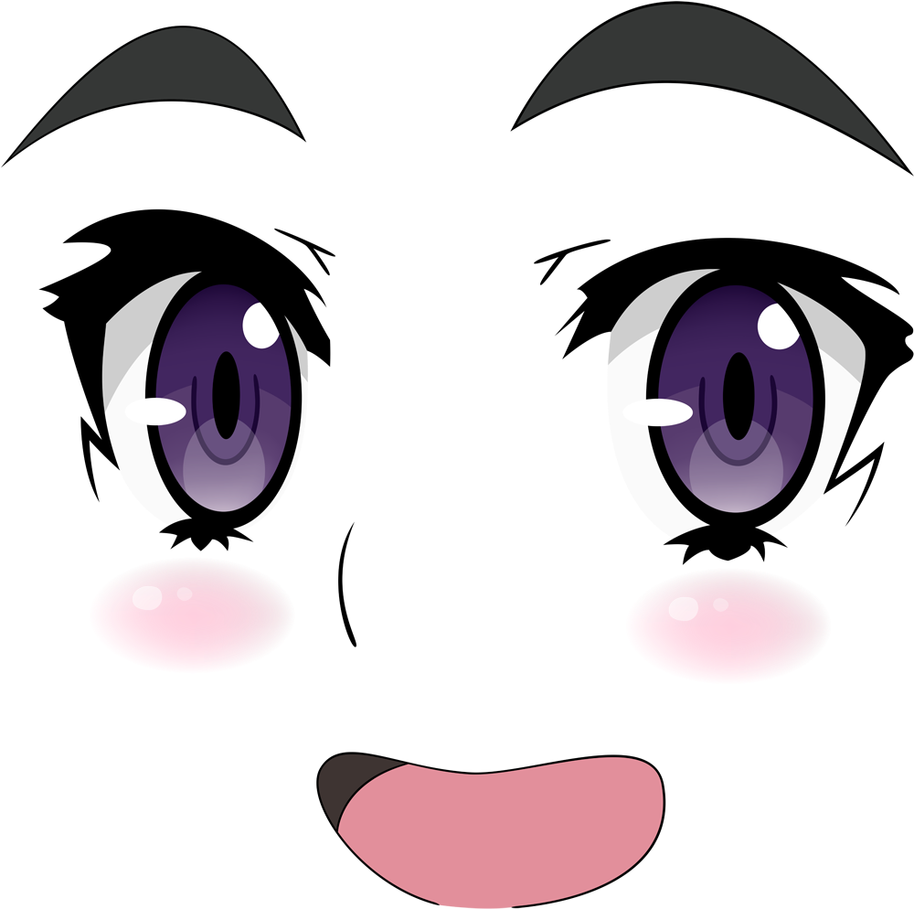 Light Yagami Anime Blushing Eye Manga - Anime Hentai Face Png (1000x1000)