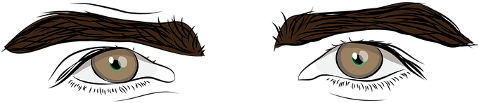 Stare Clipart Male Eye - Men Eyes Png (680x340)