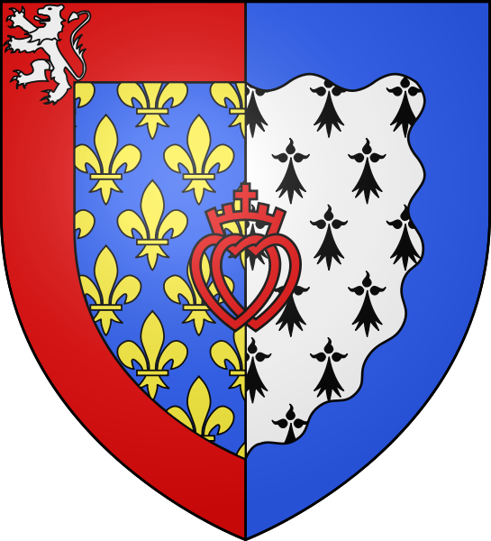 The Coat Of Arms Of Pays De La Loire Shows The Interlinked - Pays De La Loire Flag (545x600)