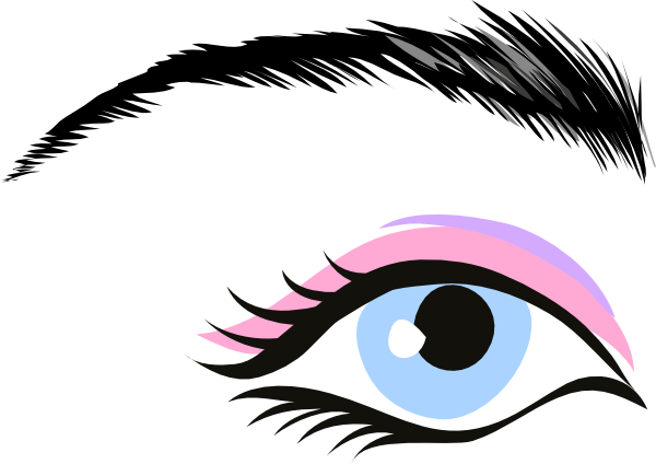 Pink Eyes Clipart Eye Makeup - Human Eye Eye Clipart (600x424)