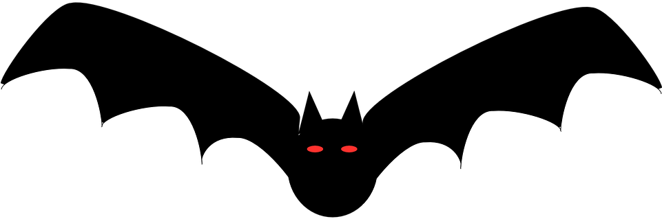 Red Eyes Clipart Dracula - Halloween Animated Gif Bats (960x480)