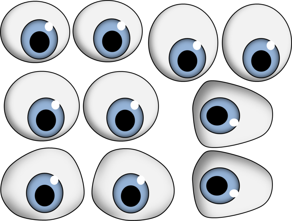 Pin Google Eyes Clip Art - Shy Cartoon Eyes Png File (1024x774)