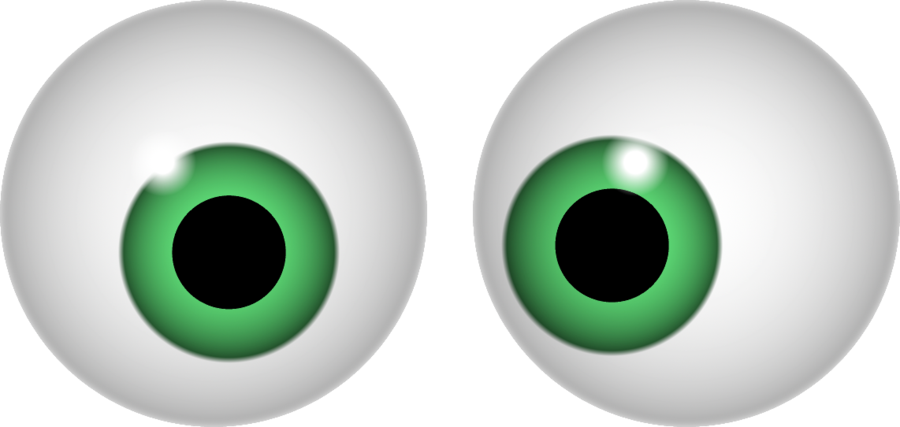 Green Eyes Clipart Transparent - Green Eyes Clipart (900x427)