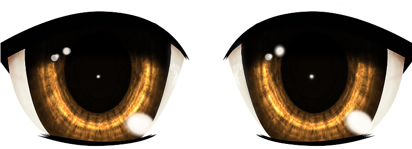 Brown Eyes Clipart Transparent Background - Brown Anime Eyes Png (800x600)