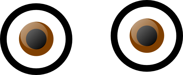 Brown Eyes Svg - Clip Art (600x247)