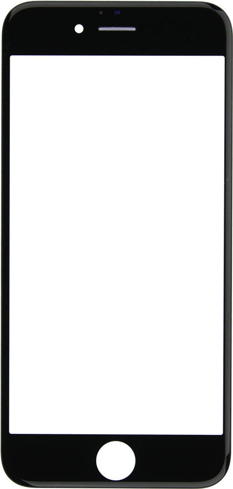 Iphone 6s Black Glass Lens Screen And Front Frame - Iphone 6 Frame Black (1200x1200)