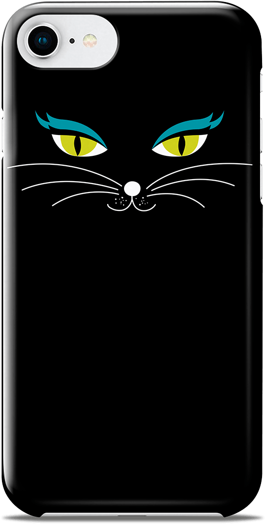 Case For Iphone 6s/7/8 - Pylones Black Cat Round Pocket Mirror (1020x1120)