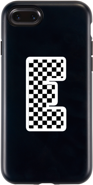 Personalised Initial Black Check Iphone Case - Smartphone (600x800)