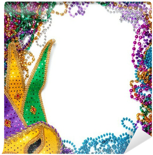Mardi Gras Border Png For Kids - Mardi Gras Beads Border (400x400)