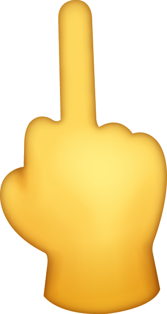 Download Ai File - Giant Middle Finger Emoji (340x640)