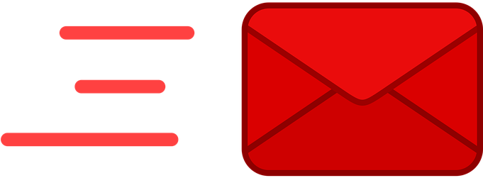 Mail Envelope Flat Design Red Fast Post On - Desenho De Envelope (680x340)