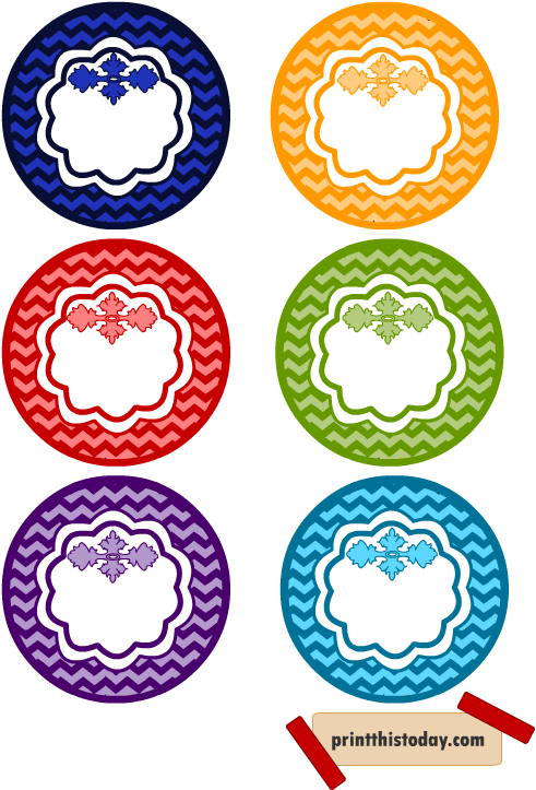 Colorful Jar And Pantry Labels {set 1} - Free Editable Round Labels (612x792)