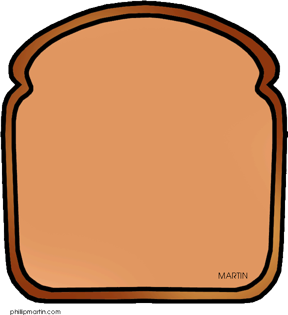 Of Bread Clipart Black And White Panda Free Images - Slice Of Bread Template (595x648)