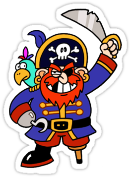 Pirate Parrot Png Gravityx9 › Portfolio › Cartoon Pirate - Peg Leg Pirate Throw Blanket (375x360)