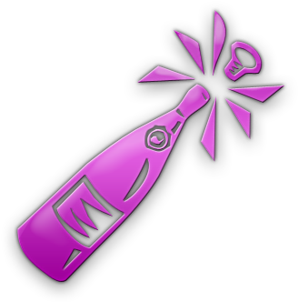 Pink Champagne Icon Clipart - Champagne Bottles Png Clipart (420x420)