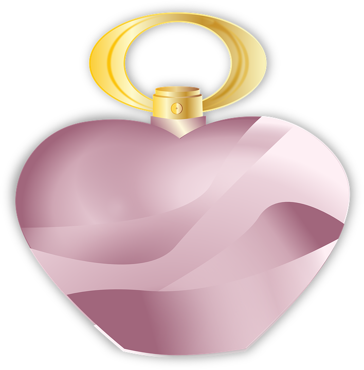 Heart, Love, Valentine, Perfume, Bottle, Scent - Perfume Desenho Png (708x720)