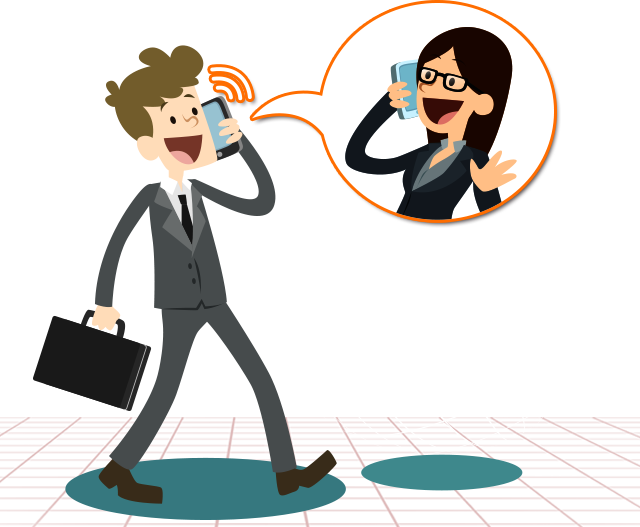 Telephone Communication Mobile Phone Euclidean Vector - Cartoon Talking On The Phone Png (640x527)