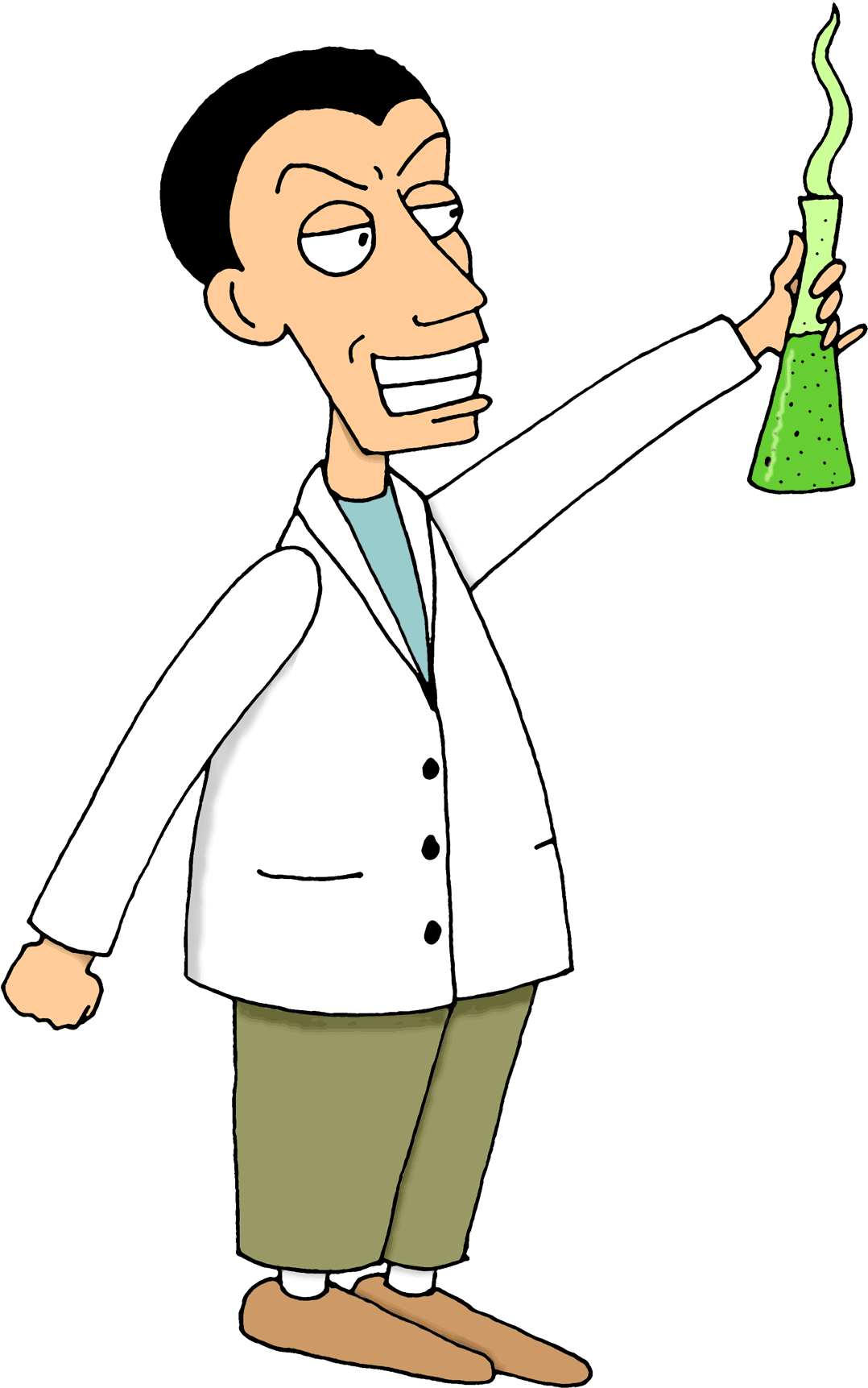 Mad - Scientist Cartoon Gif Png (1100x1747)