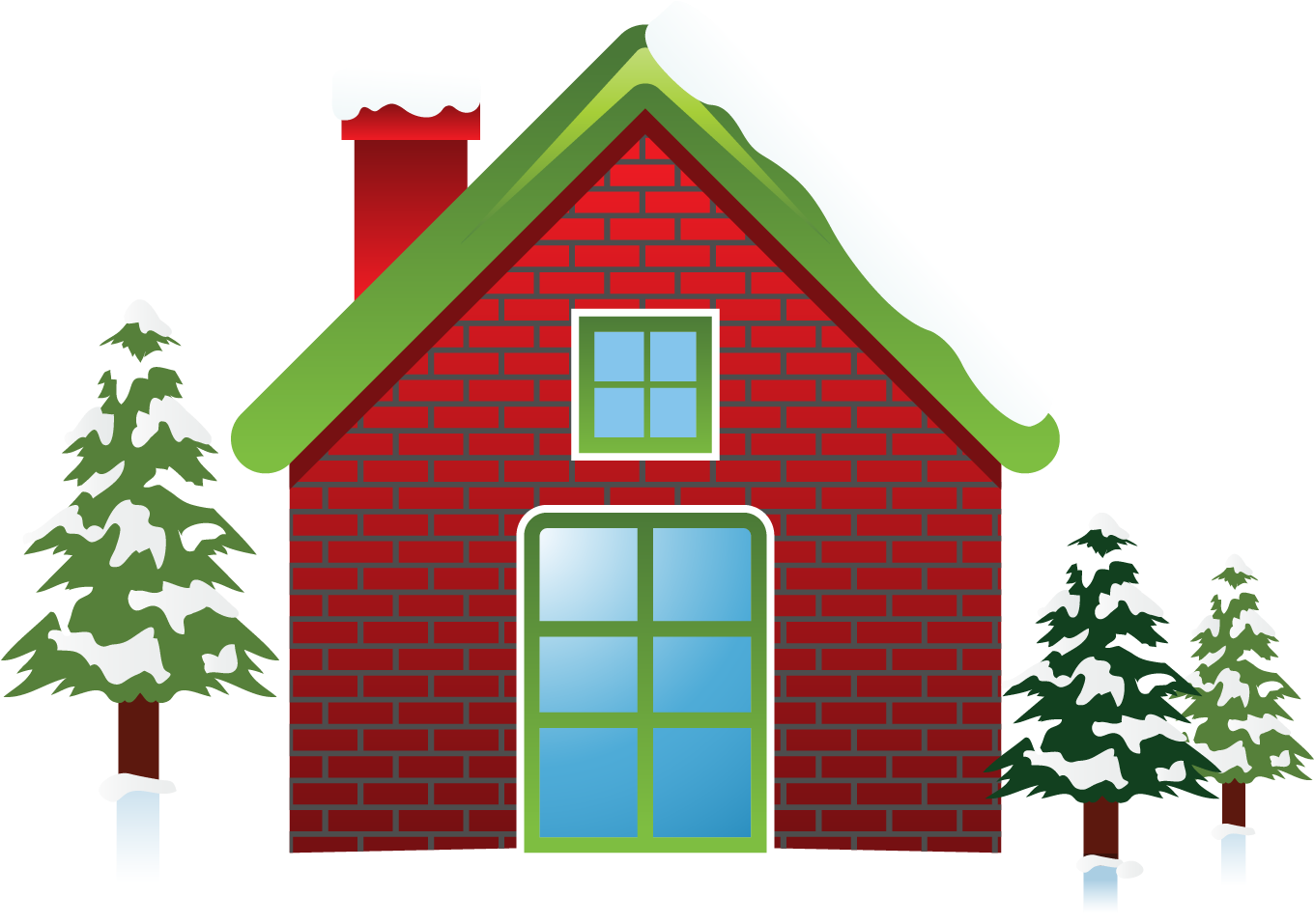 Euclidean Vector House Snow - Real Estate (1416x1022)