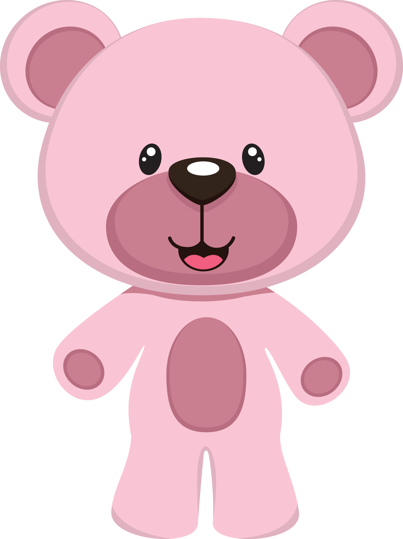 Osa - Pink Bear Clipart (1345x1796)