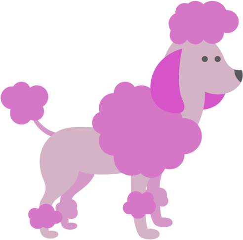 Poodle Clipart Purple - Limited Edition - Dogs V-neck Tees (500x500)