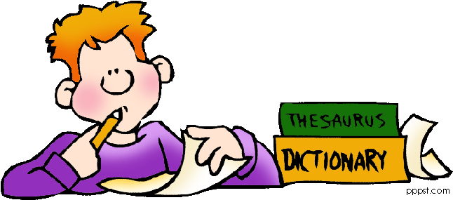 A Student Uses A Thesaurus And Dictionary For Revising - Paraphrasing Gif (709x322)