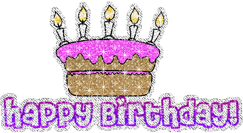 Happy Birthday Clip Art - Happy Birthday Glitter Gif (478x262)