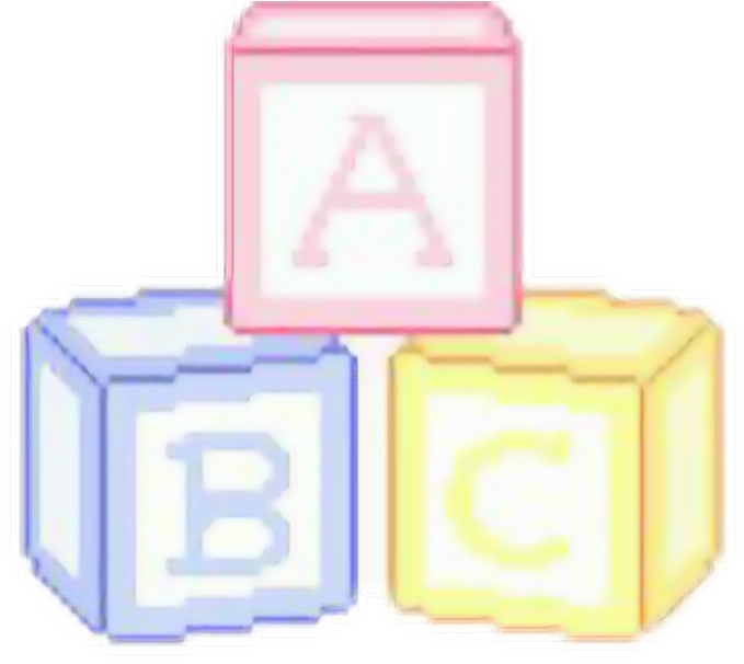 Ddlg Ddlb Ddbg Kawaii Pastel Abc Blocks Pixel Tumblr - Pixel Blocks (900x648)