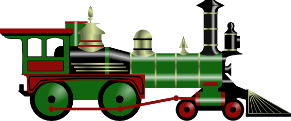 Train Clip Art Free Vector - Locomotive (600x251)