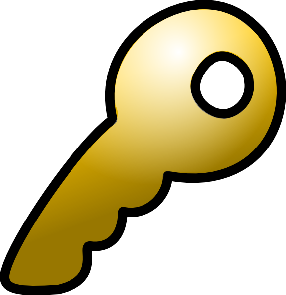 Key Clipart Yellow - Key Icon (576x594)