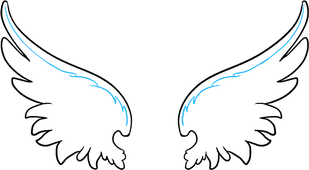 How To Draw Angel Wings - Angel Wings How To Draw (678x600)