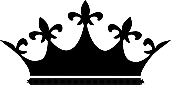 Princess Black & White Crown Png (600x299)