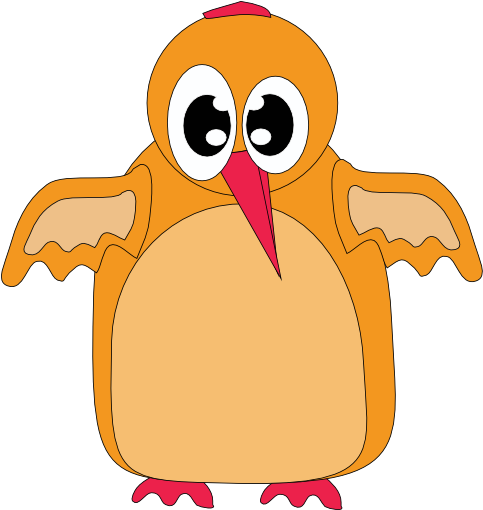Cute Orange Bird Clipart - Clip Art (512x509)