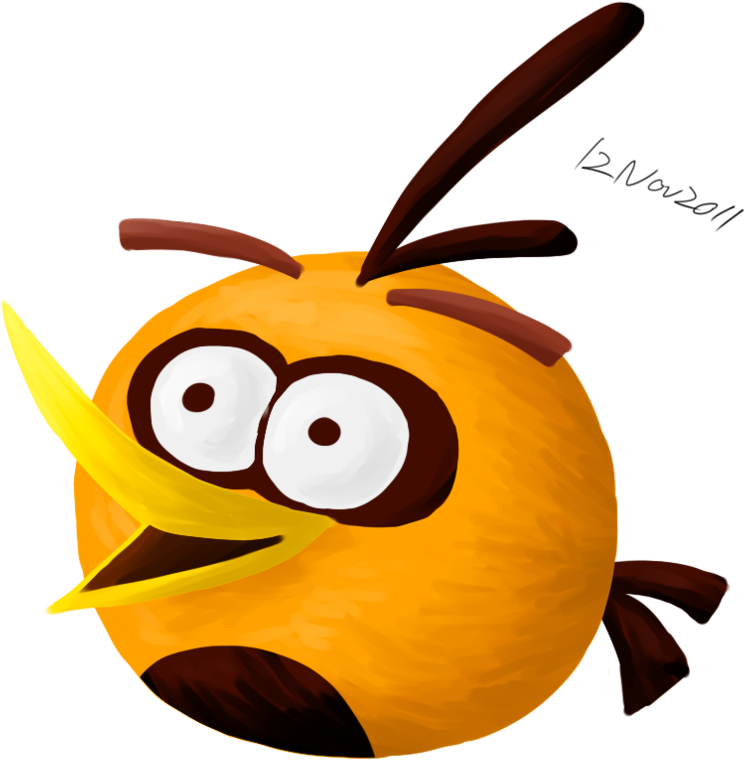Angry Orange Bird By Riverkpocc - Angry Bird Orange Bird (894x894)