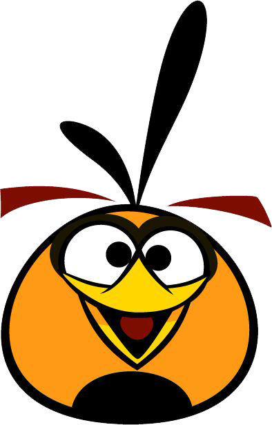The Orange Bird Inflates, Bumping Someone Off The Poll - Angry Birds Orange Bird (394x616)