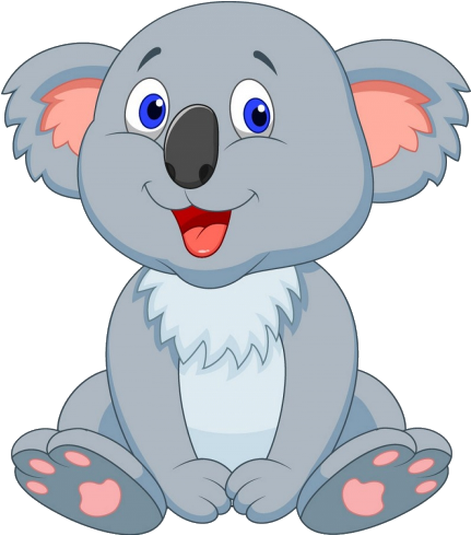 Cartoon Baby Koala Bear On A Transparent Background - Cartoon Koala With Transparent Background (500x500)