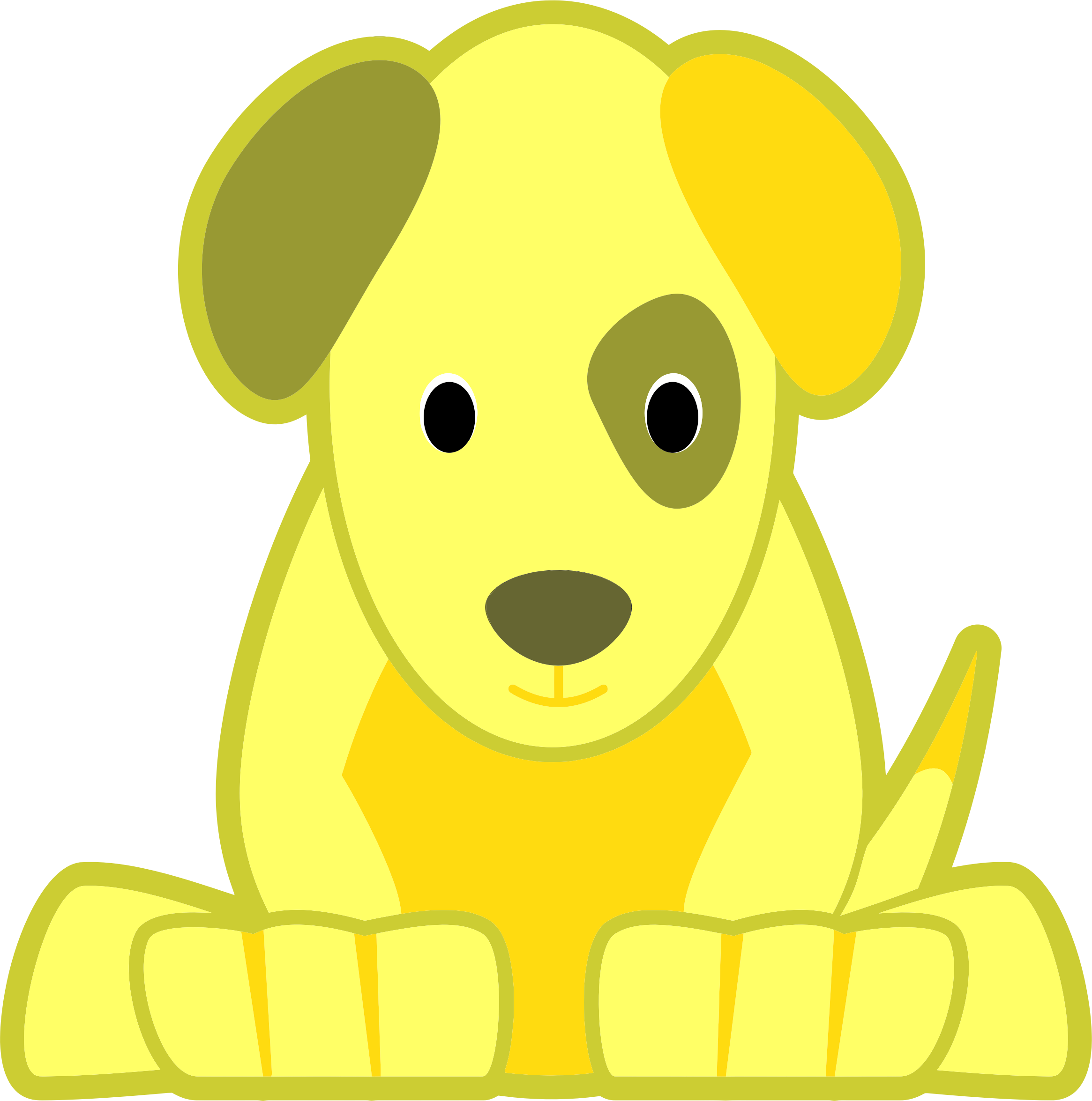 Yellow Dog 2018 Clipart - Yellow Dog Clip Art (2330x2351)