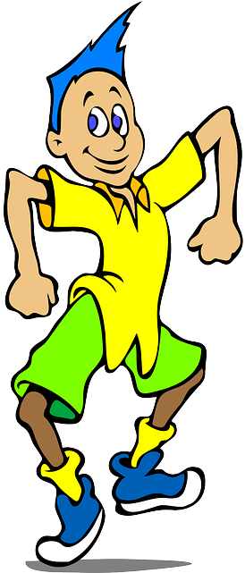 Sports Boy, Blue, Kid, Hair, Funny, Person, Strong, - Dancing Animated Clip Art (320x640)