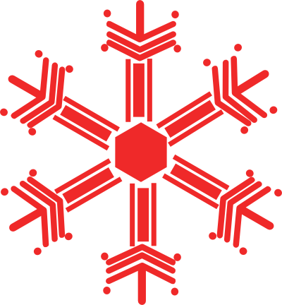 Red Snowflake Clip Art - China (400x432)